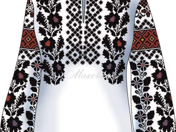 Схема + выкройка женская блуза Борщивские мотивы 2801, Диана + Схема + выкройка женская блуза Борщивские мотивы 2801, Диана +