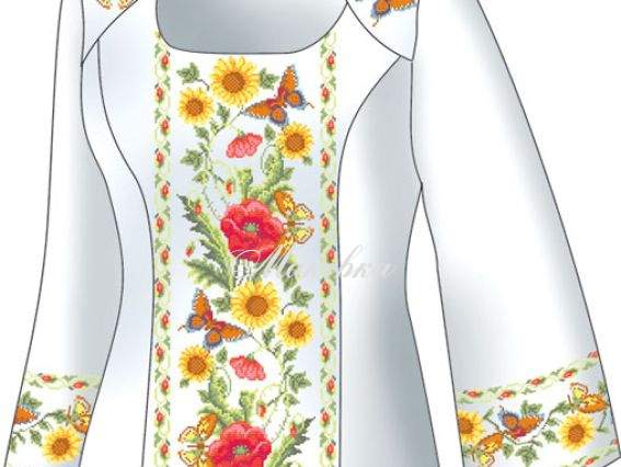 Схема + выкройка, женская блуза Красочное лето, 2814, Диана + Схема + выкройка, женская блуза Красочное лето, 2814, Диана +