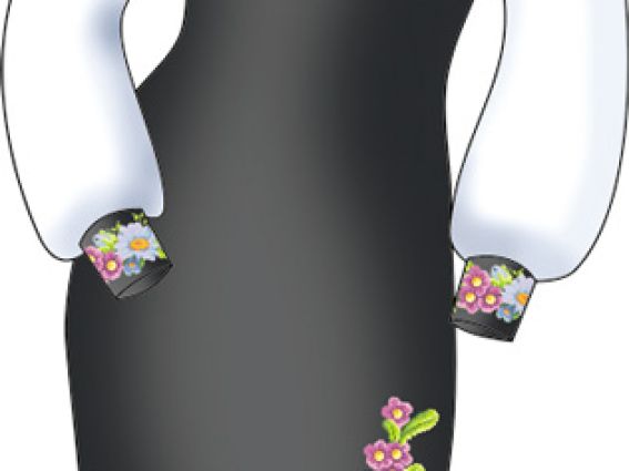 Схема + выкройка, платье Волшебный сад, 2818, Диана + Схема + выкройка, платье Волшебный сад, 2818, Диана +