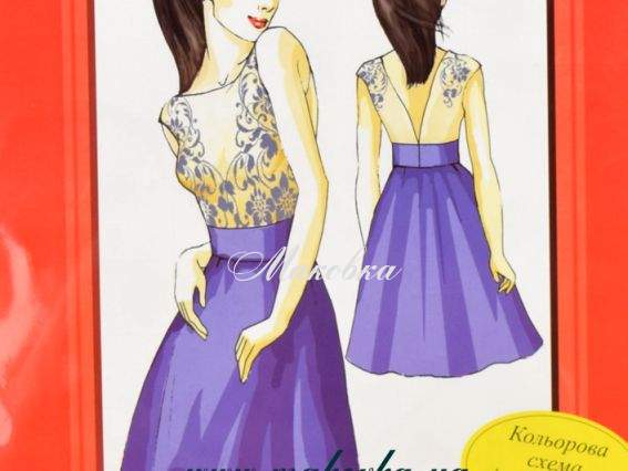 Схема + выкройка, женская Цветочная мечта, F07, Диана Плюс Схема + выкройка, женская Цветочная мечта, F07, Диана Плюс