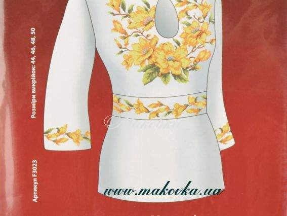 Схема + выкройка, женская блуза Магнолия F3023, Диана Плюс Схема + выкройка, женская блуза Магнолия F3023, Диана Плюс