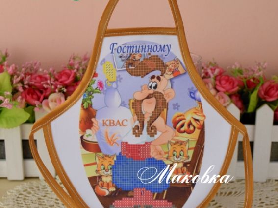 Фартук на бутылку №61 Гостинному Дідусеві (укр.), ТМ Красуня Фартук на бутылку №61 Гостинному Дідусеві (укр.), ТМ Красуня