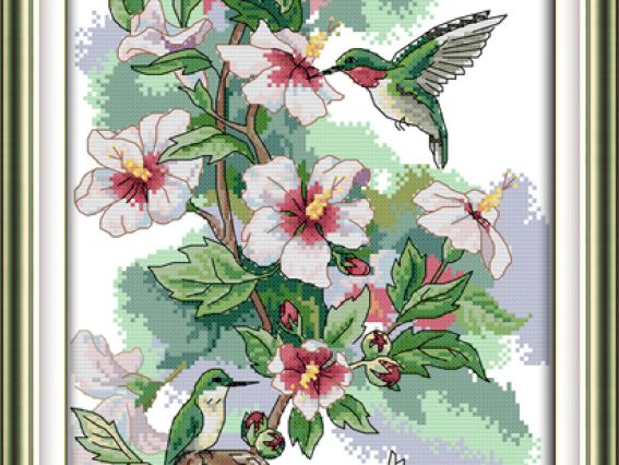 Утренние цветы, D120, 30х56 см, Идейка Утренние цветы, D120, 30х56 см, Идейка