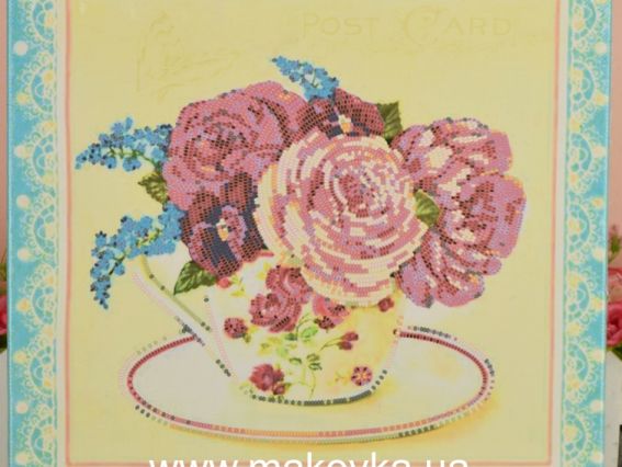 Набір вишивка бісером Троянди Шеббі Шик, Ідейка, ВБ 1030