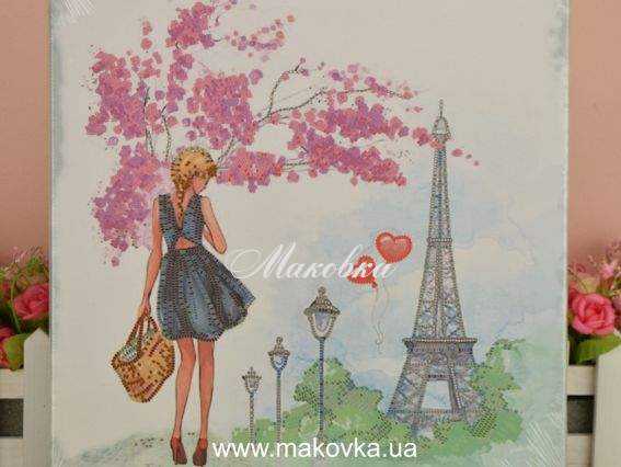 Набор вышивка бісером Весна в Париже, Идейка, ВБ 1032 Набор вышивка бісером Весна в Париже, Идейка, ВБ 1032