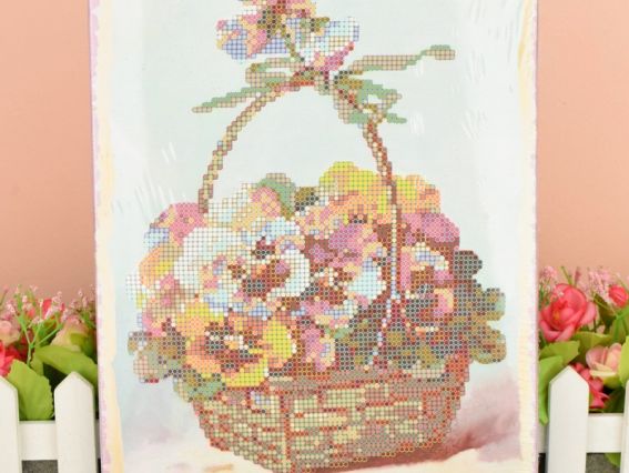 Набор вышивка бісером Летняя корзинка, Идейка, ВБ 2041 Набор вышивка бісером Летняя корзинка, Идейка, ВБ 2041