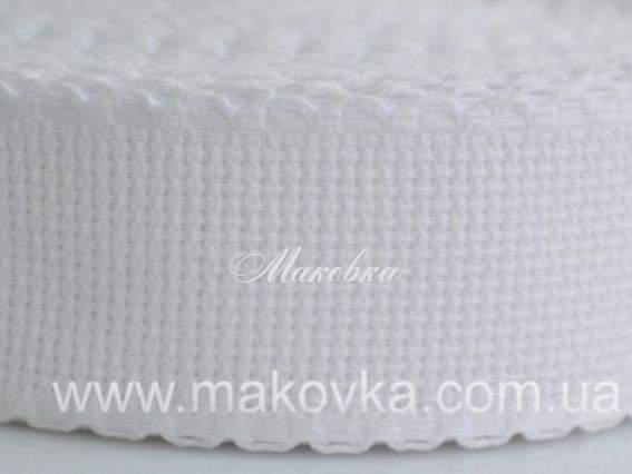 Канва Лента (бордюр) КТ-35 белая с белым краем, 1 метр Канва Лента (бордюр) КТ-35 белая с белым краем, 1 метр