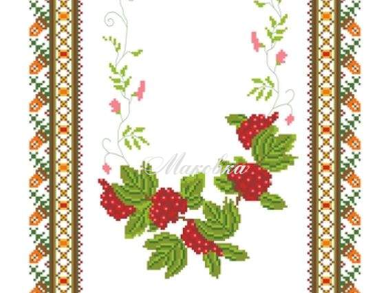 Свадебный рушнык КРК-1506 с рисунком Дубки, 37x150 см Свадебный рушнык КРК-1506 с рисунком Дубки, 37x150 см