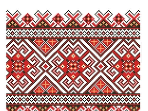 Рушнык КРК-2012 с рисунком Орнамент, 37x200 см Рушнык КРК-2012 с рисунком Орнамент, 37x200 см