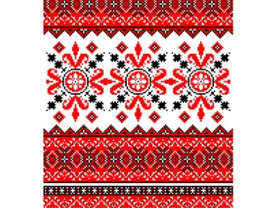 Рушнык КРК-2014 с рисунком Орнамент, 37x200 см Рушнык КРК-2014 с рисунком Орнамент, 37x200 см