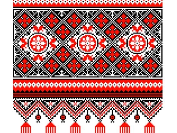 Рушнык под вышивку КРК-2015 с рисунком Орнамент, 33x200 см