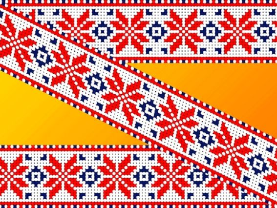 Флизелин водорастворимый с рисунком КФО-003 Красно-черный орнамент 4,5х40 см, Каролинка Флизелин водорастворимый с рисунком КФО-003 Красно-черный орнамент 4,5х40 см, Каролинка