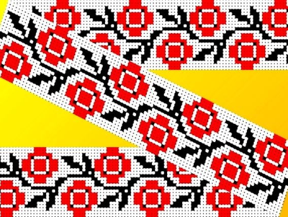 Флизелин водорастворимый с рисунком КФО-004 Орнамент розы 5х40 см, Каролинка Флизелин водорастворимый с рисунком КФО-004 Орнамент розы 5х40 см, Каролинка