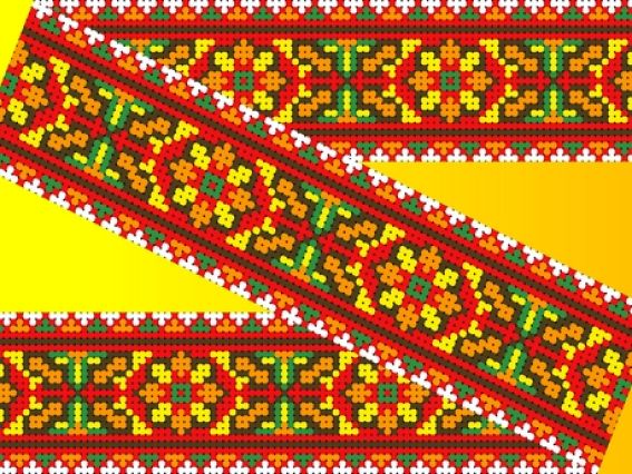 Флизелин водорастворимый с рисунком КФО-007 Разноцветный орнамент 5,5х40 см, Каролинка Флизелин водорастворимый с рисунком КФО-007 Разноцветный орнамент 5,5х40 см, Каролинка