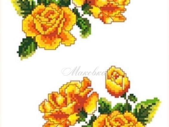 Флизелин водорастворимый КФО-4017 Желтые розы, А-4, Каролинка Флизелин водорастворимый КФО-4017 Желтые розы, А-4, Каролинка