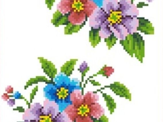 Флизелин водорастворимый КФО-4021 Цветы, А-4, Каролинка Флизелин водорастворимый КФО-4021 Цветы, А-4, Каролинка