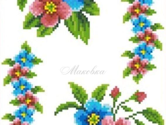 Флизелин водорастворимый КФО-4022 Цветы, А-4, Каролинка Флизелин водорастворимый КФО-4022 Цветы, А-4, Каролинка