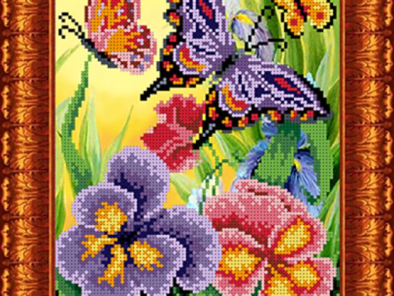 Схема на ткани КББ-4004 , Летняя идиллия, Каролинка Схема на ткани КББ-4004 , Летняя идиллия, Каролинка