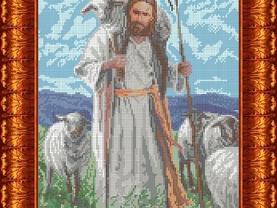 Рисунок на ткани КБИ-3014, Пастырь Добрый, Каролинка Рисунок на ткани КБИ-3014, Пастырь Добрый, Каролинка
