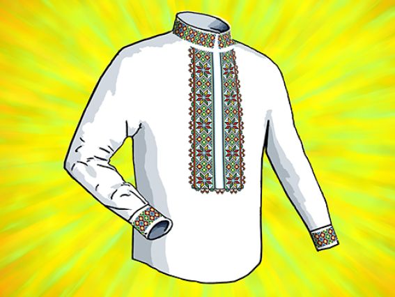 Флизелин водорастворимый КБФ-08 сорочка мужская Орнамент, Каролинка Флизелин водорастворимый КБФ-08 сорочка мужская Орнамент, Каролинка