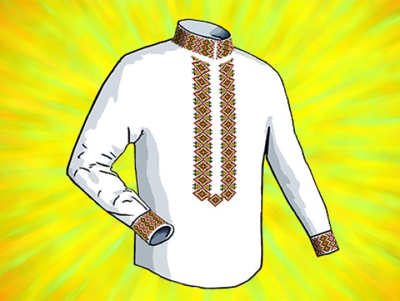 Флизелин водорастворимый КБФ-11 сорочка мужская Орнамент, Каролинка Флизелин водорастворимый КБФ-11 сорочка мужская Орнамент, Каролинка