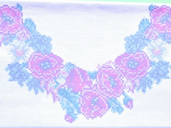 Заготовка для Подростковой вышиванки КБС(х/б)-01 (9-15 лет) Маки и васильки, Каролинка