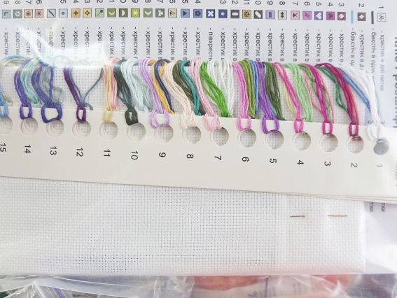 Набір для вишивання нитками хрестом N 059 Мальовничий букет, Кольорова