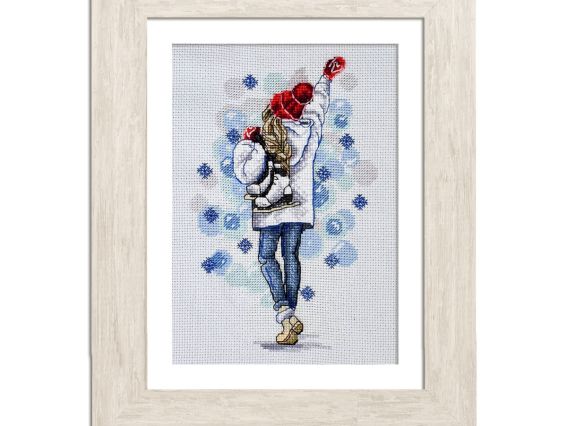 Набор для вышивания нитками крестом N 94 Влюбленная в зиму, Кольорова