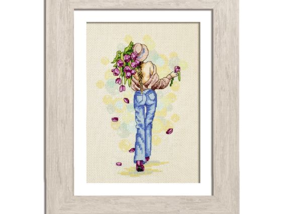 Набор для вышивания нитками крестом N 94 Влюбленная в зиму, Кольорова