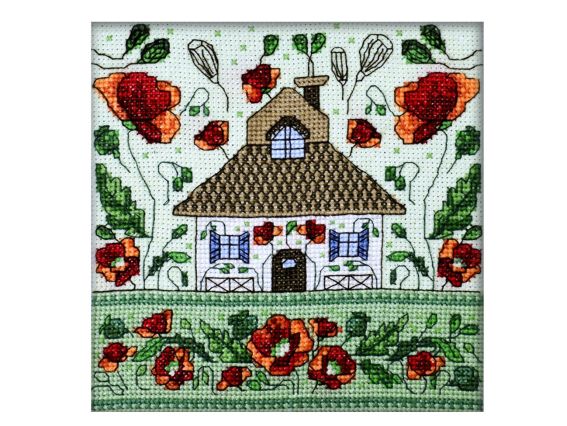 Феерия лета N 100 , вышивка нитками Кольорова