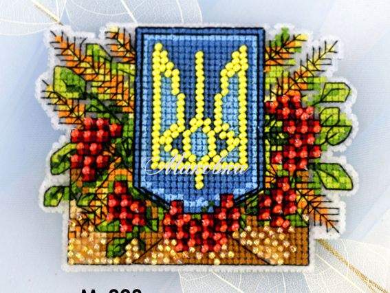Магнит М-008 Щедрая Украина, вышивка нитками, Кольорова Магнит М-008 Щедрая Украина, вышивка нитками, Кольорова