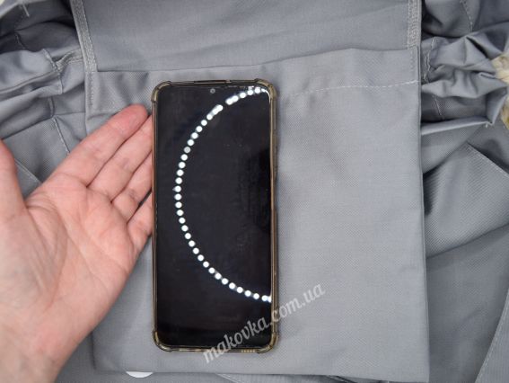 Пошита Эко-Сумка , шопер з малюнком під вишивку Орнамент ШП5-097А Сірий, Кольорова