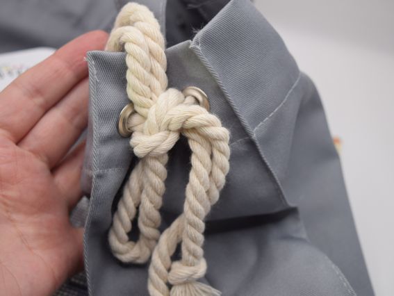 Пошита Эко-Сумка , шопер з малюнком під вишивку Орнамент ШП5-097А Сірий, Кольорова