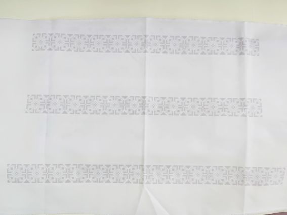 ЧС-126 чоловіча Сорочка Білий орнамент, Кольорова заготовка на домоткана тканина під вишивку