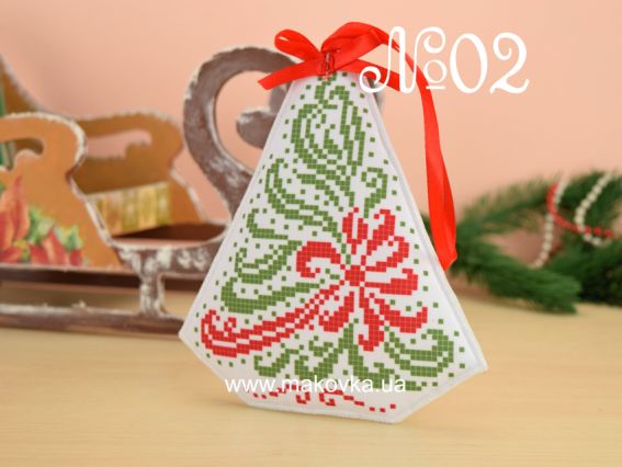 Игрушка на елку №2 Елочка, Красуня, пошитая заготовка для вишивания Игрушка на елку №2 Елочка, Красуня, пошитая заготовка для вишивания