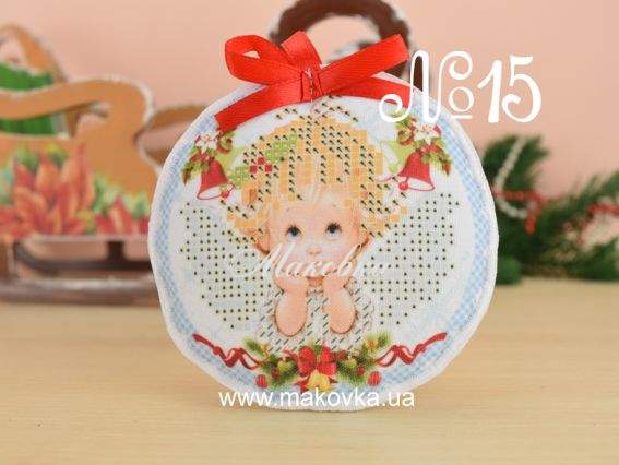 Игрушка на елку №15 Ангелочек, Красуня, пошитая заготовка для вишивания Игрушка на елку №15 Ангелочек, Красуня, пошитая заготовка для вишивания