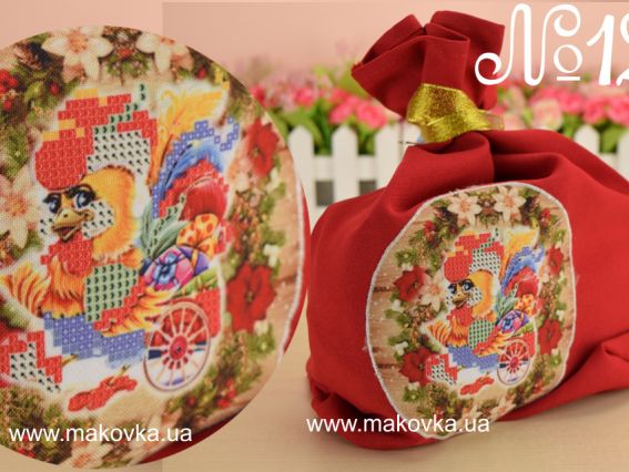 Мешочек для подарка №12 Петушок, Красный цвет, ТМ Красуня Мешочек для подарка №12 Петушок, Красный цвет, ТМ Красуня