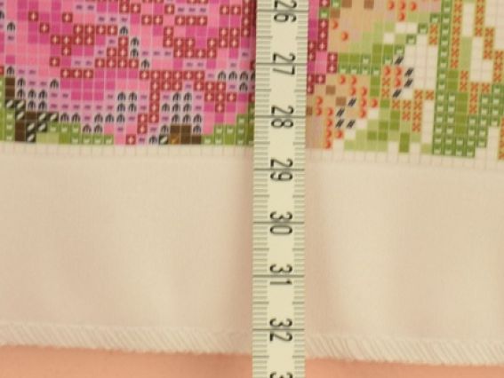 Заготовка под вышивку бисером или нитками Сумка Котенок в цветах, белый атлас №84