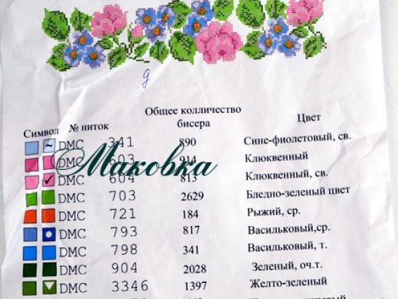 Заготовка Платье без рукавов под вышивку №19 Розы и фиалки, белое, домотканая ткань с рисунком