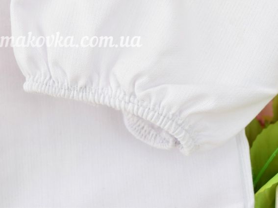 Блуза пошитая детская под вышивку Реглан №6 Орнамент из цветов,  на 5-6 лет, домотканая, длинный рукав, Красуня