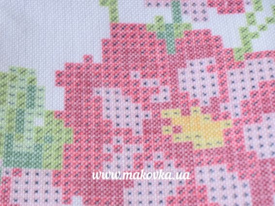 Блуза пошита дитяча під вишивку Реглан №2 Троянди та барвінок, домоткана, короткий рукав, Красуня