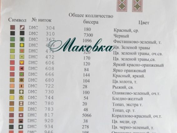 Заготовка Сорочка мужская №20 Орнамент и цветы, ТМ Красуня, домотканая ткань