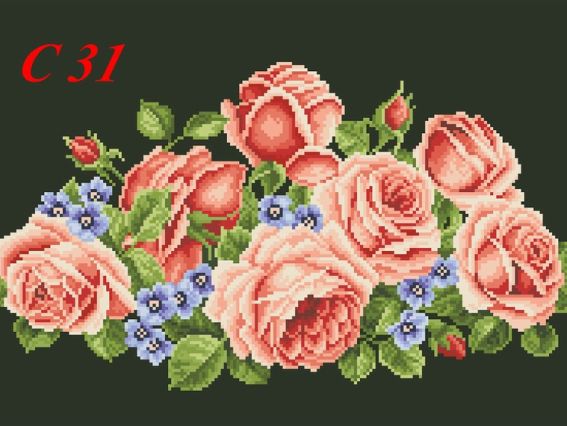 Заготовка для вышивания Сумка №31 черная, Розы, прямоугольная, атлас Заготовка для вышивания Сумка №31 черная, Розы, прямоугольная, атлас