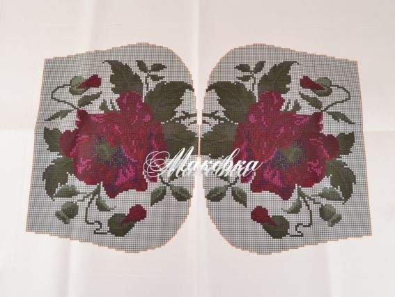 Заготовка для вышивания Сумка №32 белая, Большой мак, атлас Заготовка для вышивания Сумка №32 белая, Большой мак, атлас