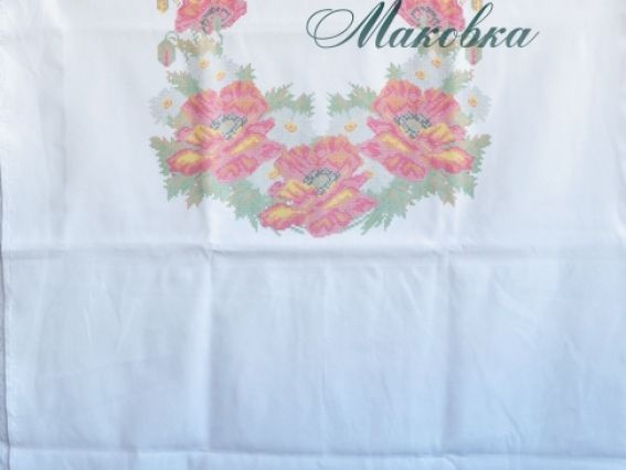 Заготовка Блуза жіноча №21 Маки і ромашки, ТМ Красуня, Домоткана тканина