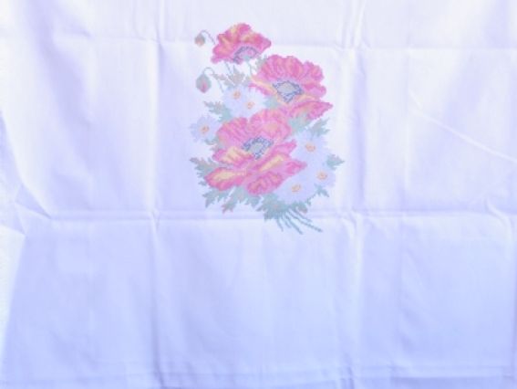 Заготовка Блуза жіноча №21 Маки і ромашки, ТМ Красуня, Домоткана тканина