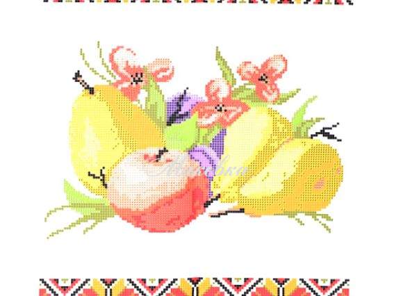 Рушнык №22 Груши, яблоки, орнамент, Спас, габардин, Красуня Рушнык №22 Груши, яблоки, орнамент, Спас, габардин, Красуня