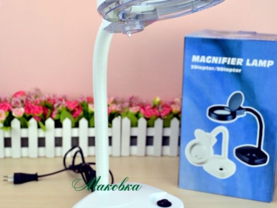 Лупа - лампа профессиональная Magnifier Lamp 8611-D, 3/8 диоптер, электрическая Лупа - лампа профессиональная Magnifier Lamp 8611-D, 3/8 диоптер, электрическая