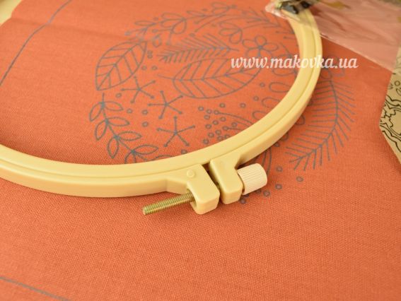 Набір для творчості Клатч з фермуаром В-01 Трави на світло бордовому, 16.5 * 20 см 