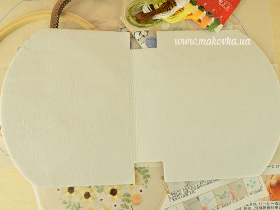 Набір для творчості Клатч з фермуаром В-03 Сонячні квіти, 16,5*20 см 